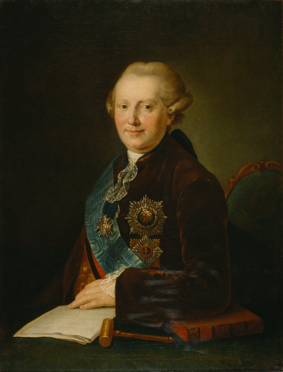 Alekszandr Alekszejevics Vjazemszkij herceg portréja 1727-1793, 1780-as évek alkotó: Leonty Semyonovich Miropolsky