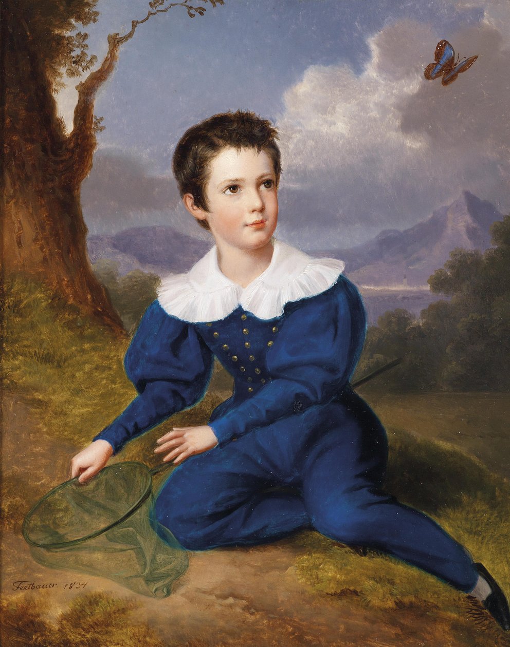 Maximilian báró von Hammer-Purgstall arcképe (a hátoldalon található felirat szerint), aláírva és keltezve Fertbauer 1834 alkotó: Leopold Fertbauer