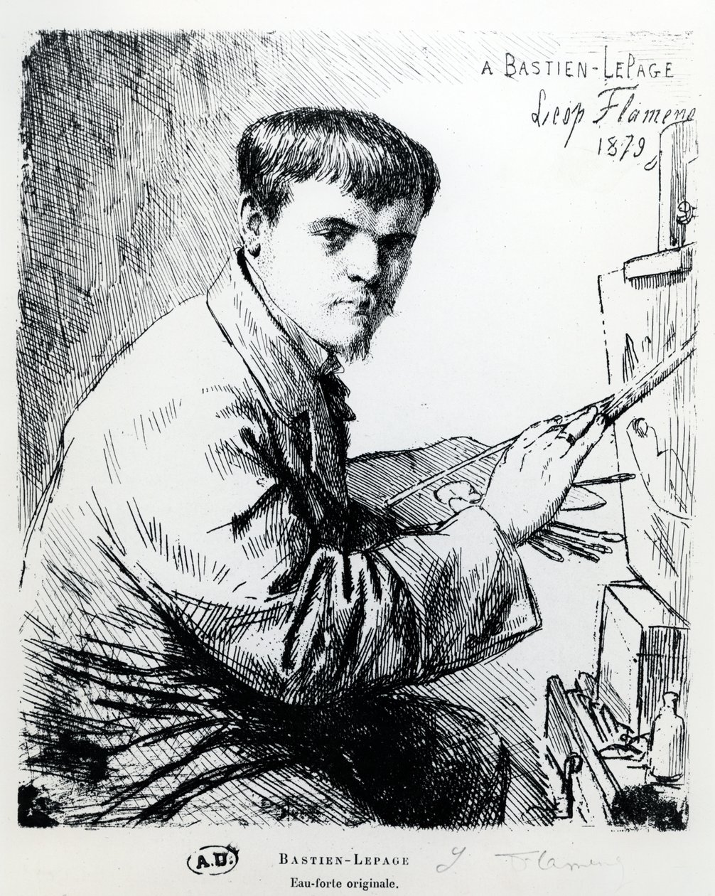 Jules Bastien-Lepage portréja, 1879 alkotó: Leopold Flameng