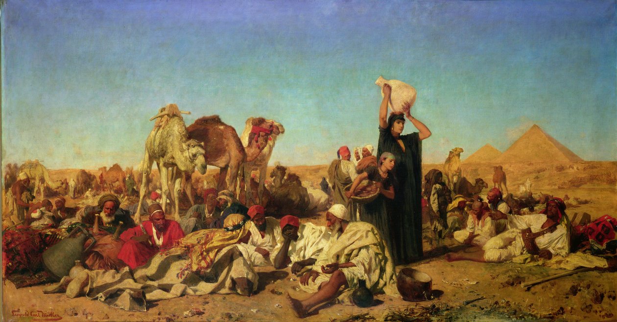 Egyiptomi tábor alkotó: Leopold Muller