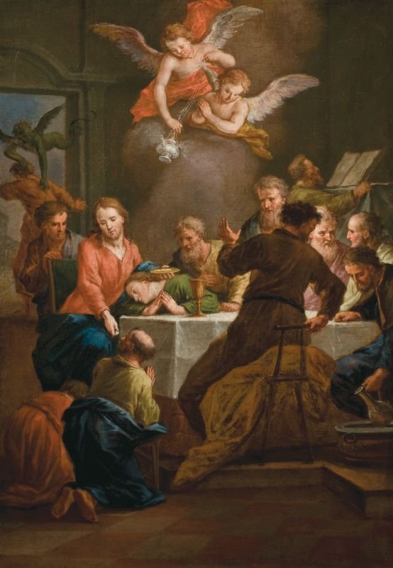 Jezus obhaja apostola PetranGerman: Jézus szórakoztatja Péter apostolt alkotó: Leopold Layer