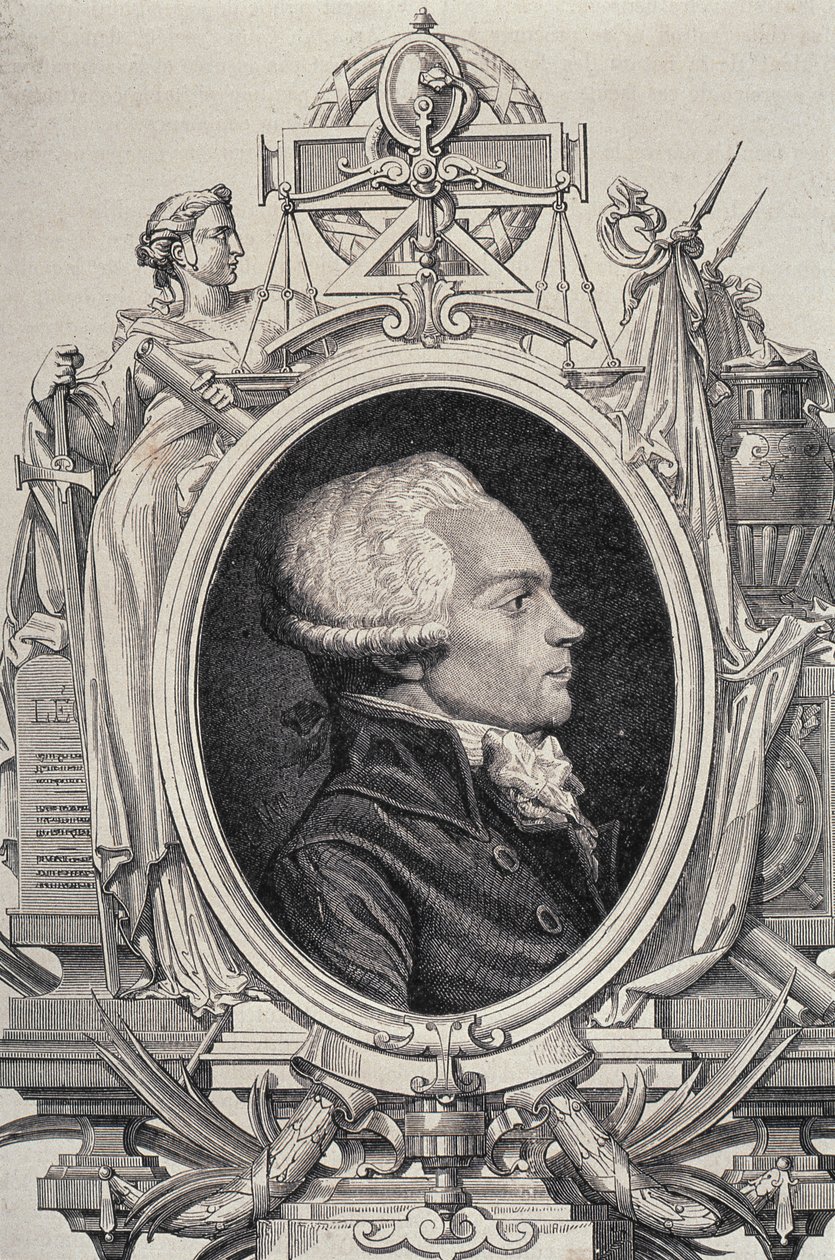 Maximilien de Robespierre (1758-94) portréja alkotó: Leopold Mar