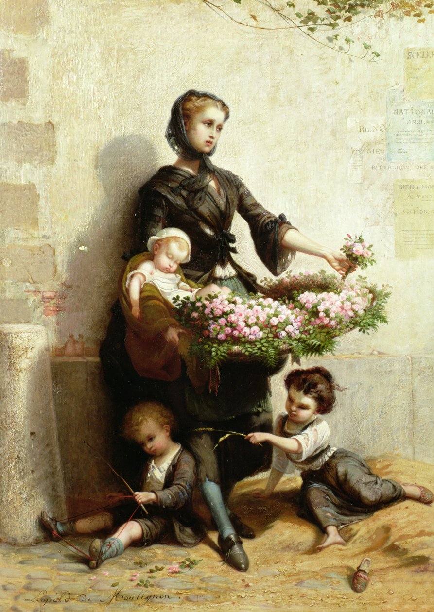 Viktoriánus virágárus alkotó: Leopold de Moulignon