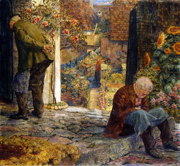 Szegényház Melkben (olaj, tempera és ceruza a fedélzeten) alkotó: Leopold Blauensteiner