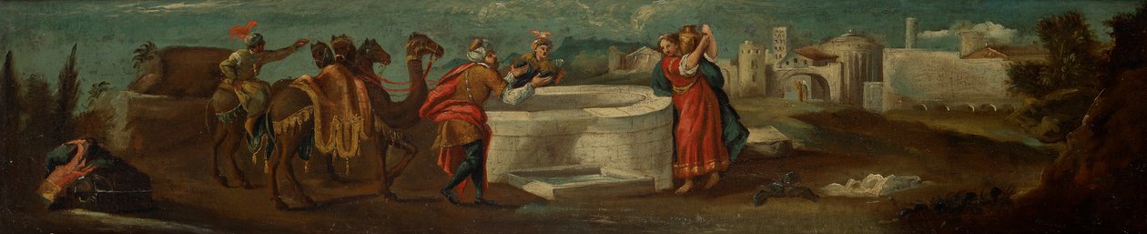 Krisztus és a szamaritánus asszony a kútnál alkotó: Leopold Blonder