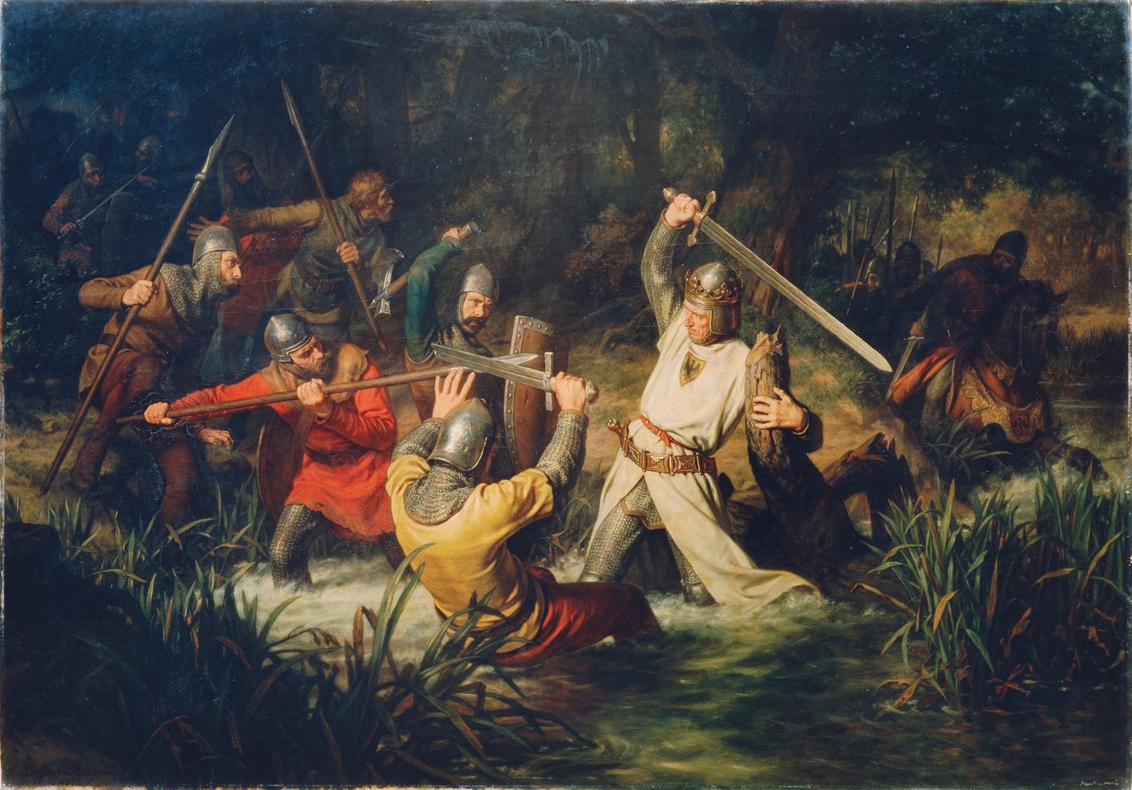 Habsburg Rudolf halálos veszélyben, 1872. alkotó: Leopold Edler von Löffler Radymno