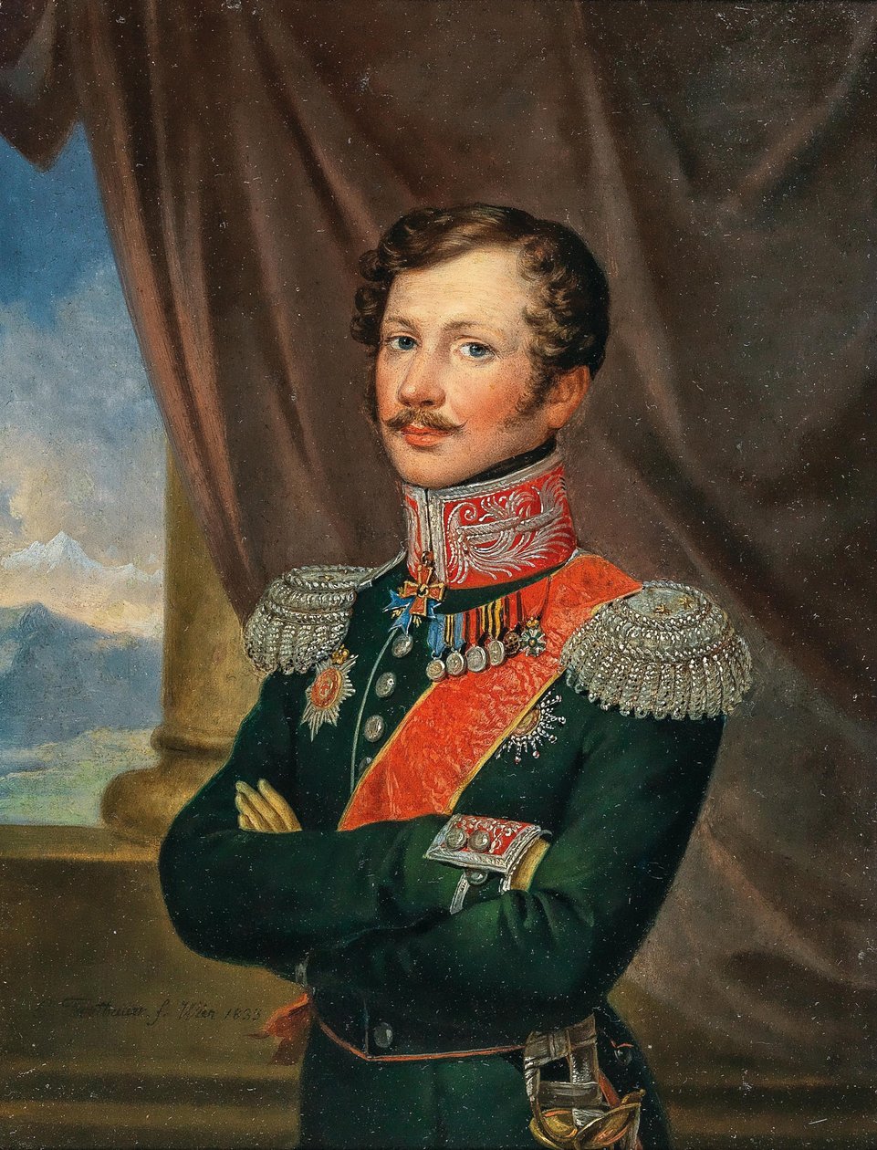 Paul Andreas Edler von Rennenkampff altábornagy portréja 1790-1857, 1833. alkotó: Leopold Fertbauer