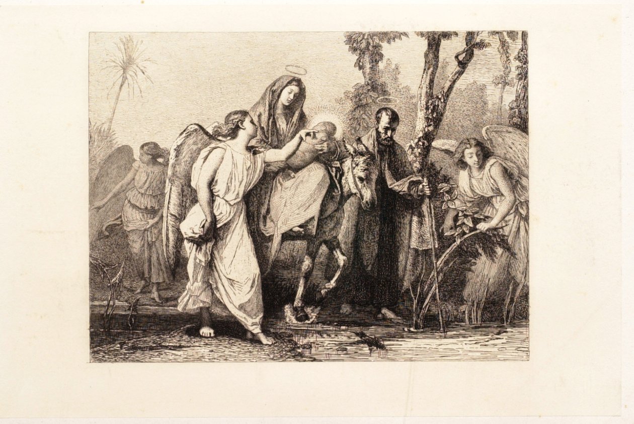 Menekülés Egyiptomba alkotó: Leopold Flameng