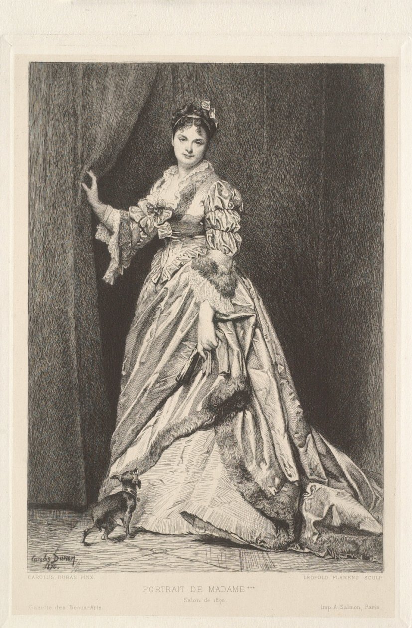 Madame *** portréja alkotó: Leopold Flameng