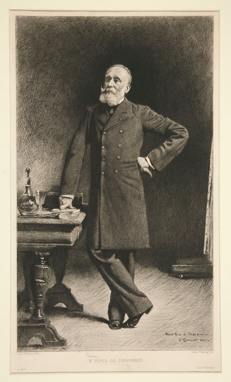 Pierre Puvis de Chavannes portréja alkotó: Leopold Flameng