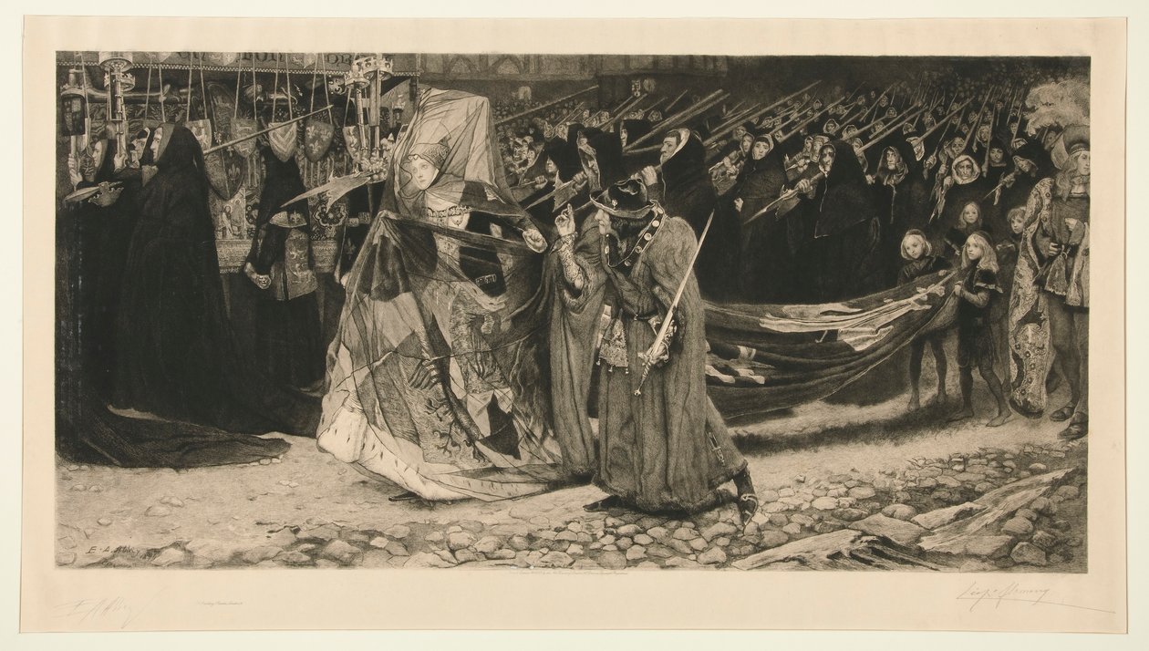 Richard Gloucester hercege és Lady Anne alkotó: Leopold Flameng
