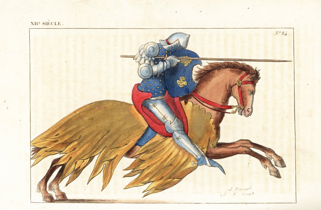 Angol lovasság rohamlándzsával alkotó: Leopold Massard