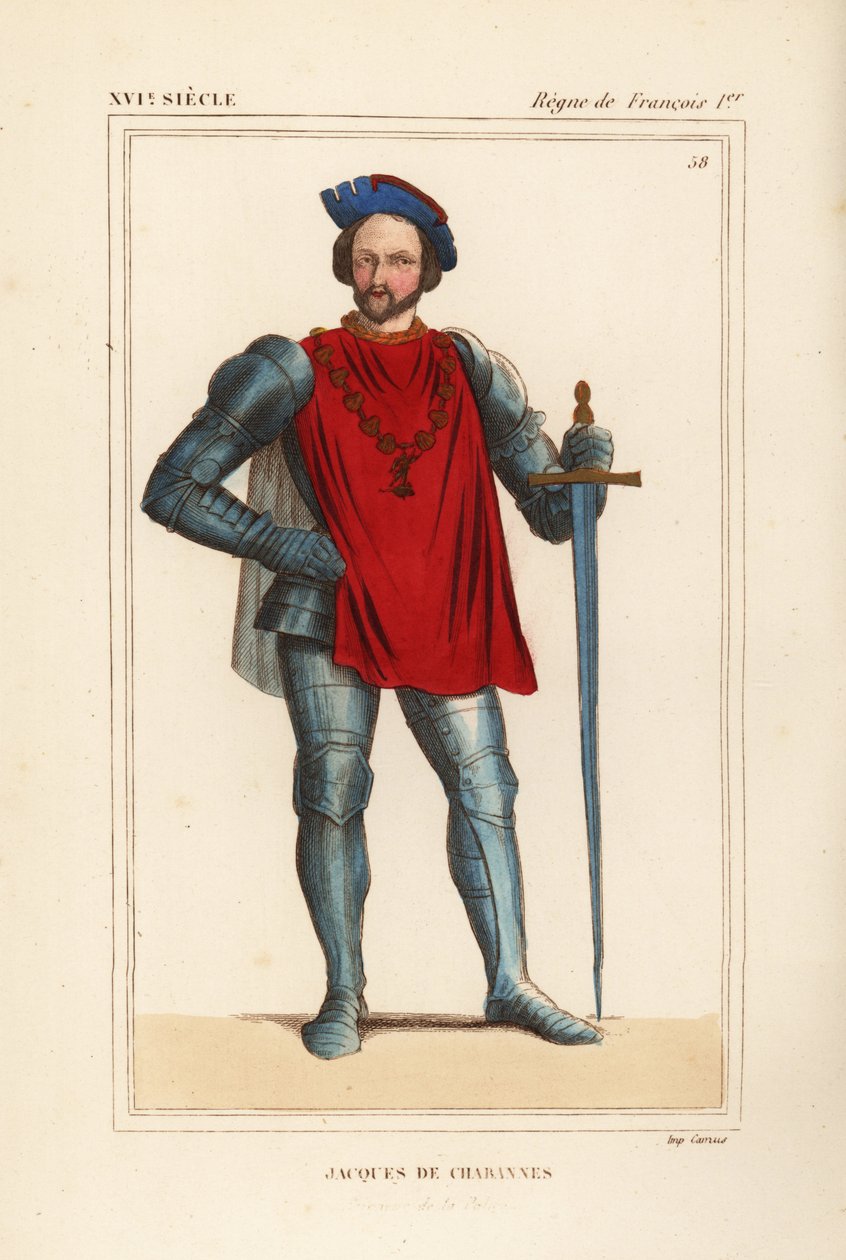 Jacques de Chabannes, seigneur de la Palice, francia katonatiszt alkotó: Leopold Massard