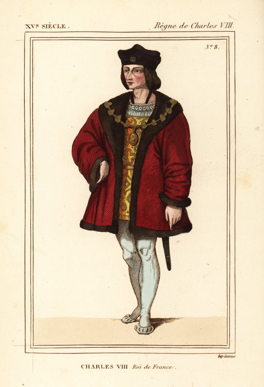 VIII. Károly francia király, a kedves alkotó: Leopold Massard