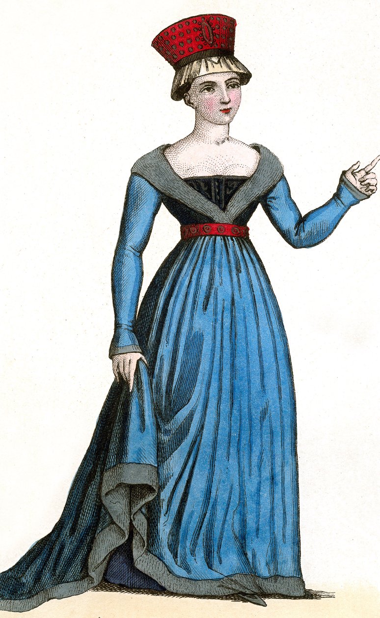 Marie de Fayel Renaud-de-Nanteuil felesége és Marguerite-de-Nanteuil anyja, VII. Károly uralkodása alatt. alkotó: Leopold Massard