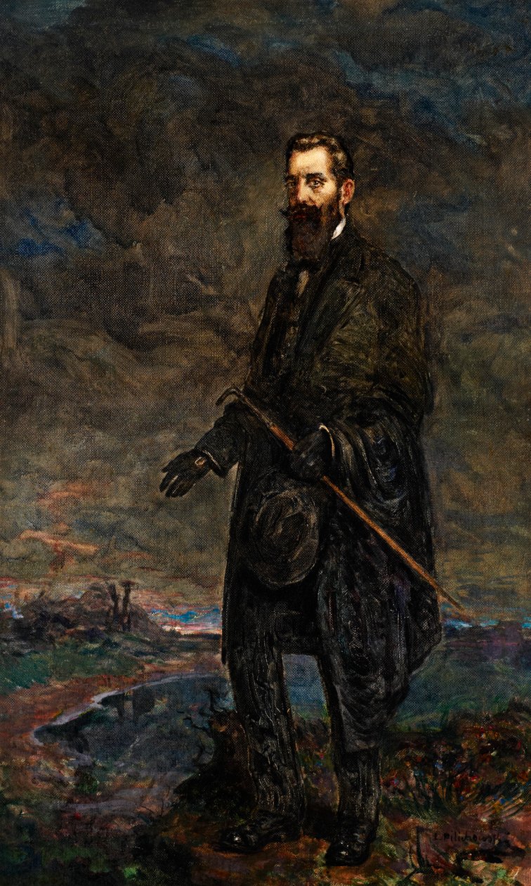Theodor Herzl portréja (olaj, vászon) alkotó: Leopold Pilichowski