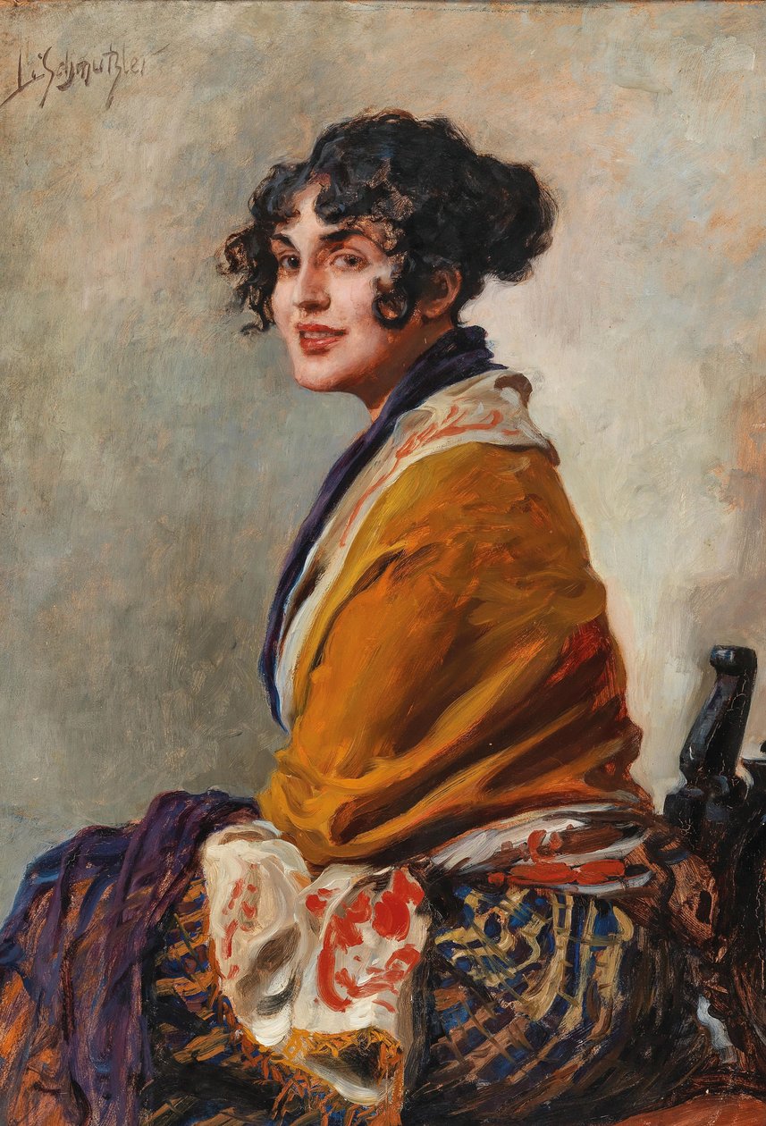 Lili Marberg színésznő portréja 1876-1962. alkotó: Leopold Schmutzler
