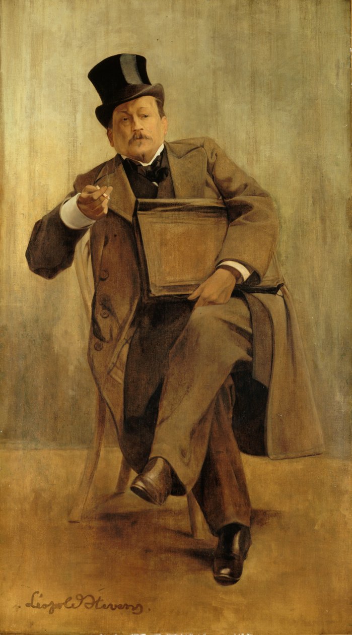 Georges Courteline portréja 1858-1929, c. 1898. alkotó: Leopold Stevens