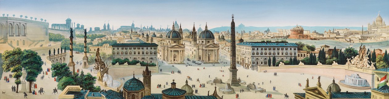 Róma panoráma alkotó: Leopoldo Calvi