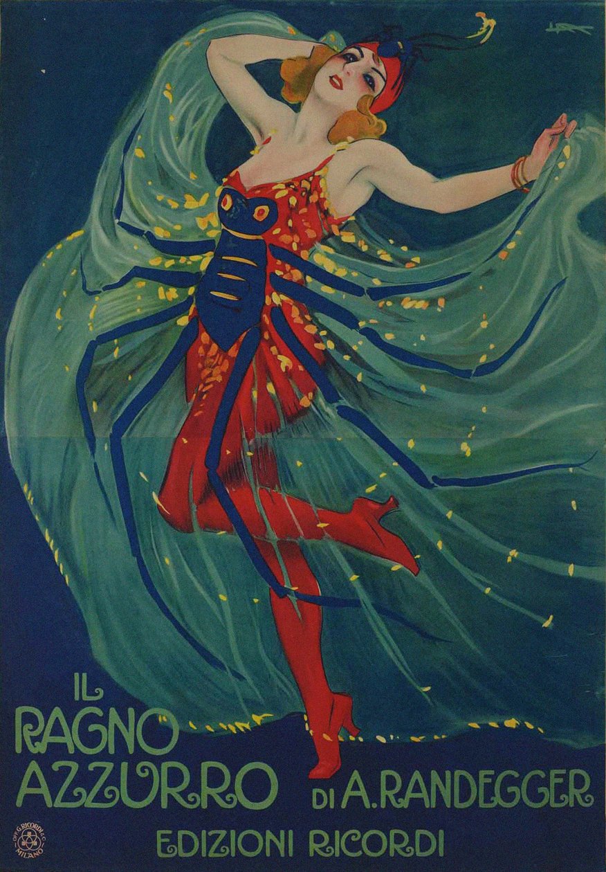 A kék pók A kék pók, Alberto Iginio Randegger, 1916. alkotó: Leopoldo Metlicovitz