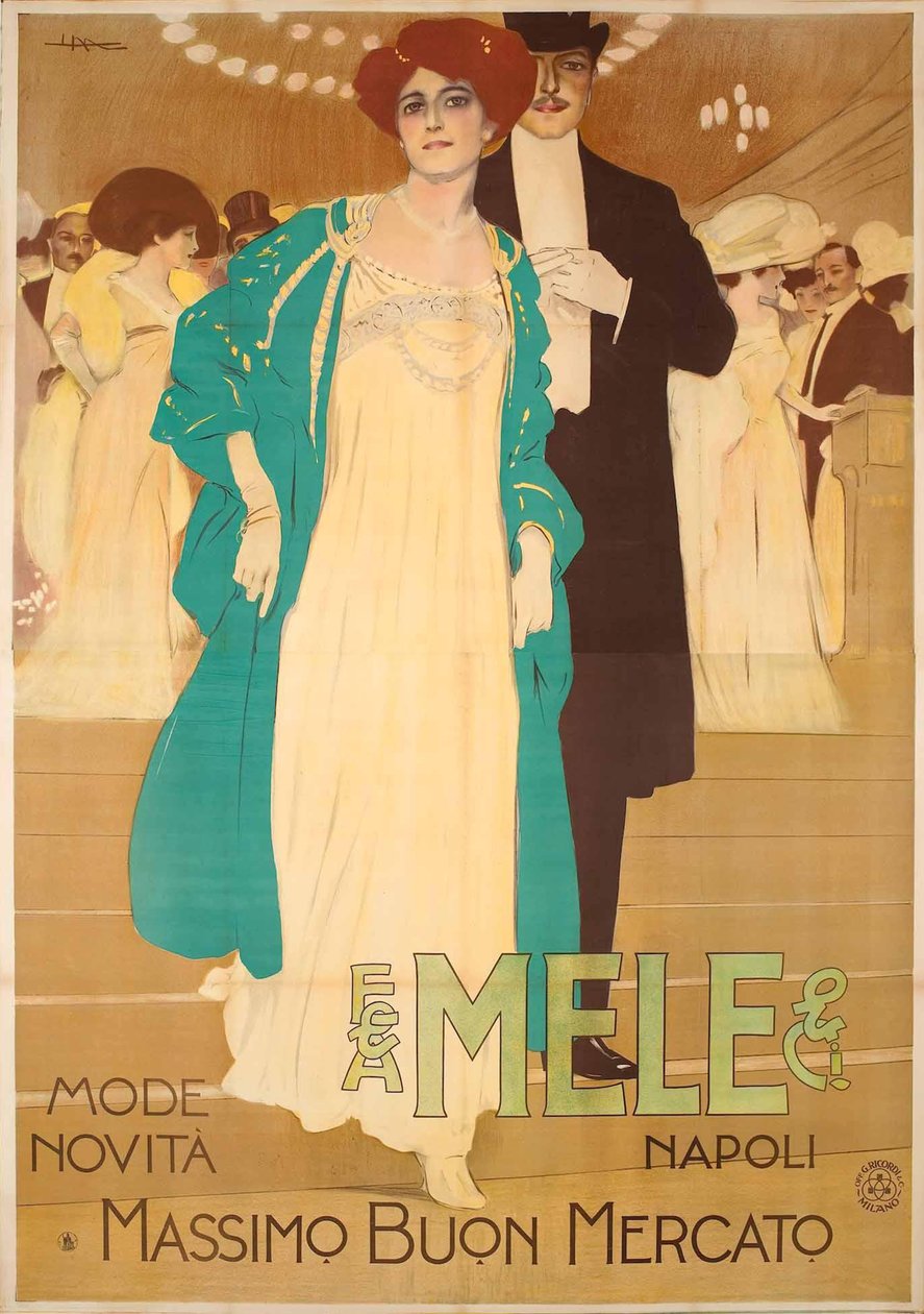 Mele Mode újdonság, 1909. alkotó: Leopoldo Metlicovitz