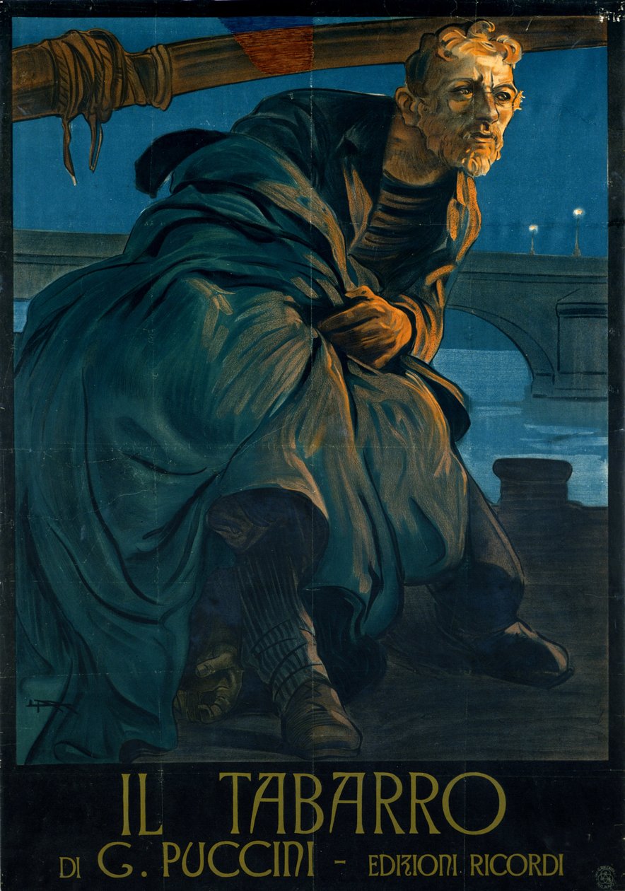 Az Opera Il Tabarro, Giacomo Puccini alkotó: Leopoldo Metlicovitz