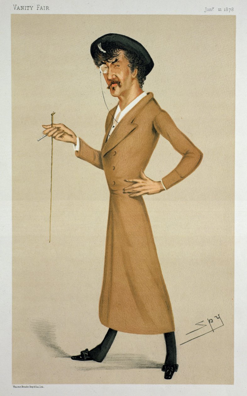 „A Symphony”, Sir James Abbott McNeill Whistler (1834-1903) rajzfilmje a „Vanity Fair”-ből, 1878. január 12. alkotó: Leslie Matthew Ward