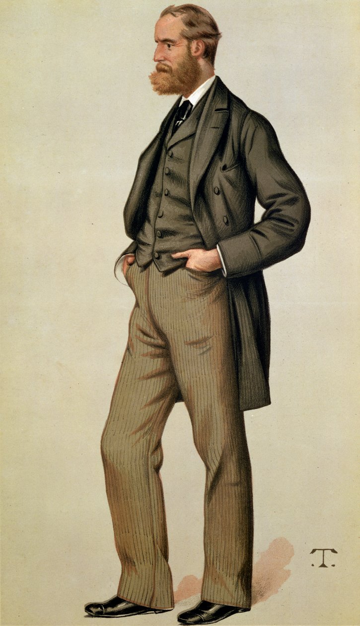 Charles Stewart Parnell (1846-91) portréja, illusztráció a "Vanity Fair" című könyvből. szeptember 11., 1880 alkotó: Leslie Matthew Ward