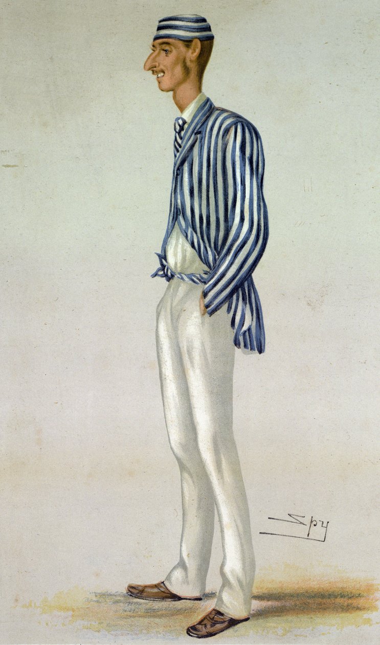 The Demon Bowler, a "Vanity Fair"-ből, 1878. július 13 alkotó: Leslie Matthew Ward