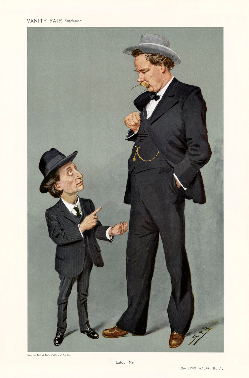 Ben Tillett és John Ward – álló portré alkotó: Leslie Matthew (1851 1922) Ward