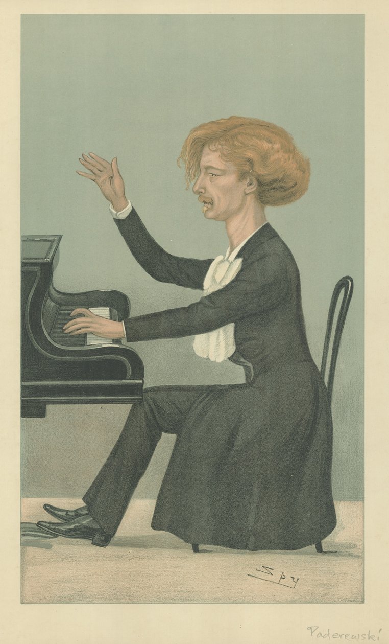 M Ignace Jan Paderewski (színes litográfia) alkotó: Leslie Matthew (1851-1922) Ward
