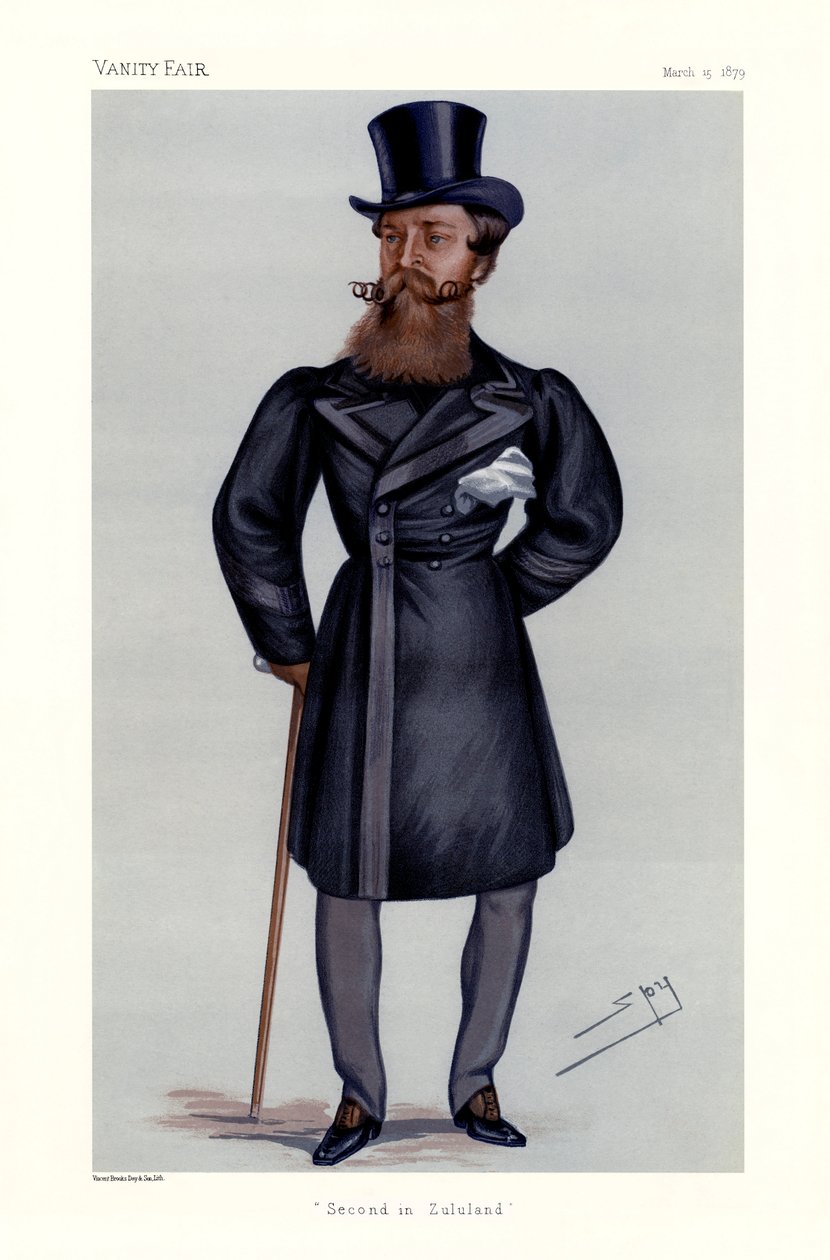 Henry Hope Crealock vezérőrnagy – álló portré bottal és cilinderrel alkotó: Leslie Matthew (1851 1922) Ward