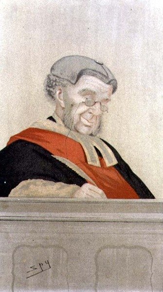 Galvanic Electricity: Sir William Robert Grove (1811-96) „kém” rajzfilmje (színes litó) alkotó: Leslie Matthew Ward