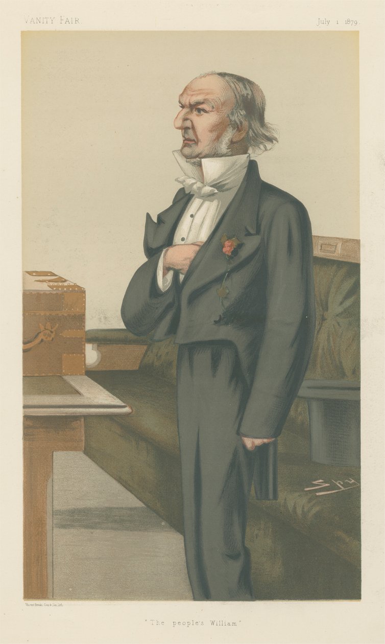 Miniszterelnökök – Vanity Fair. "A nép Vilmosa". Az Rt. Hon. William Ewart Gladstone. 1879. július 1 alkotó: Leslie Matthew Spy Ward