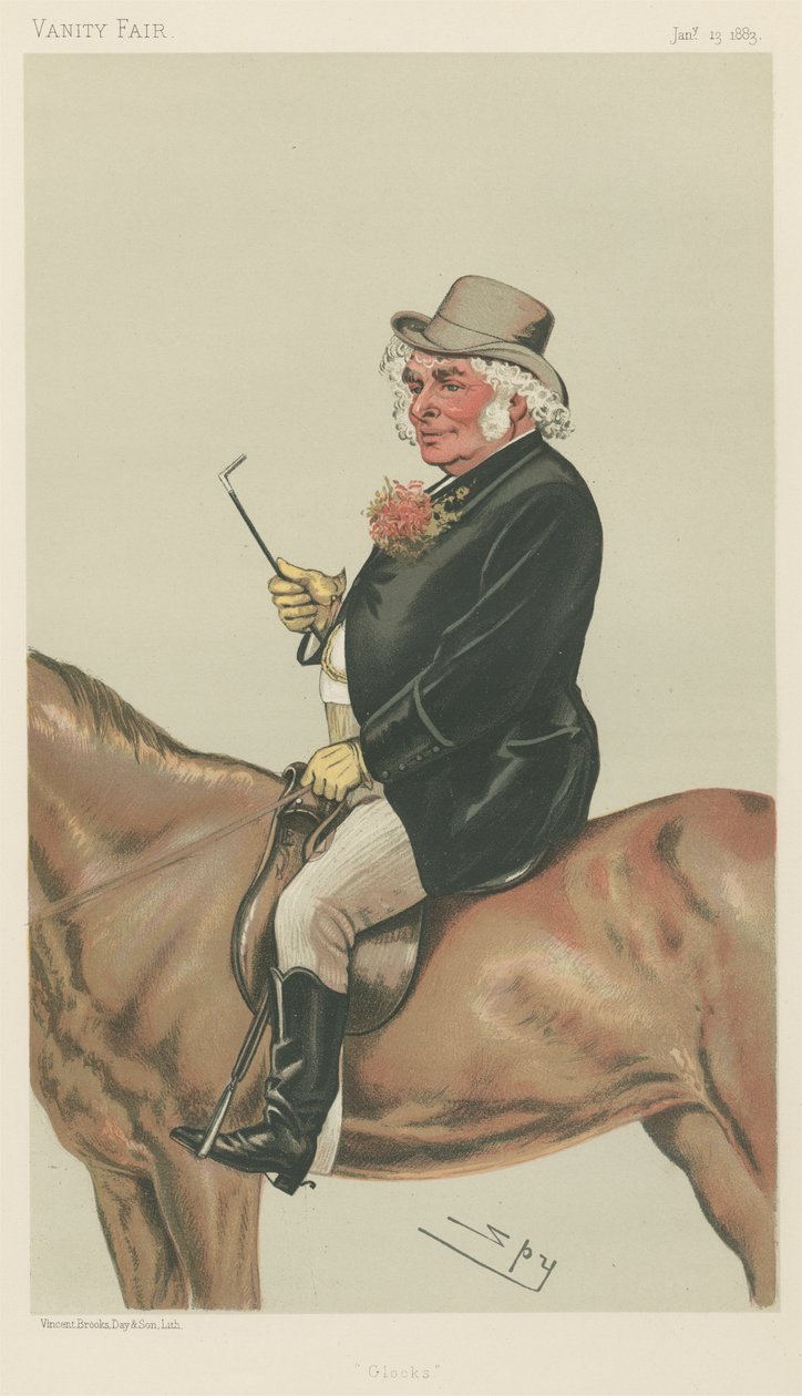 Vanity Fair: Sport, Vegyes: Sport Riders; „Órák”, Sir John Bennett, 1883. január 13 alkotó: Leslie Matthew Spy Ward