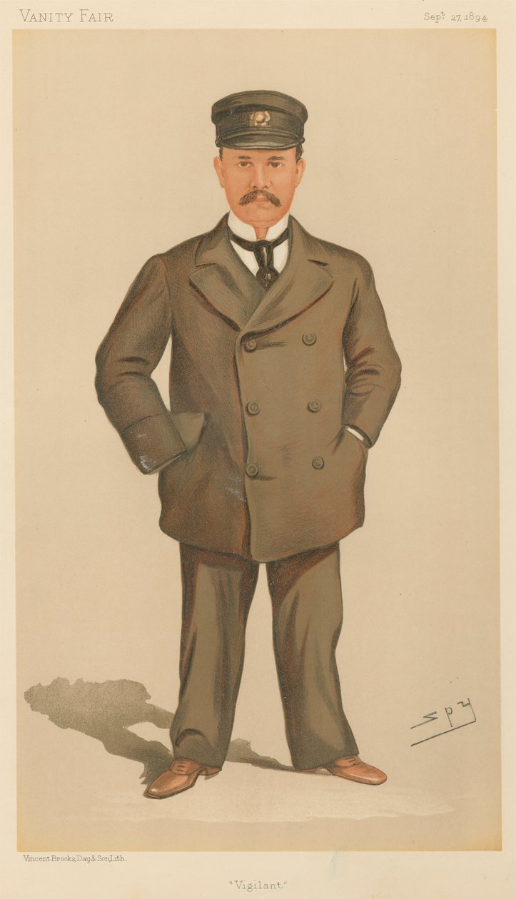 Vanity Fair: Yachting Bhakták; „Vigilant”, Mr. George Jay Gould, 1894. szeptember 27 alkotó: Leslie Matthew Spy Ward