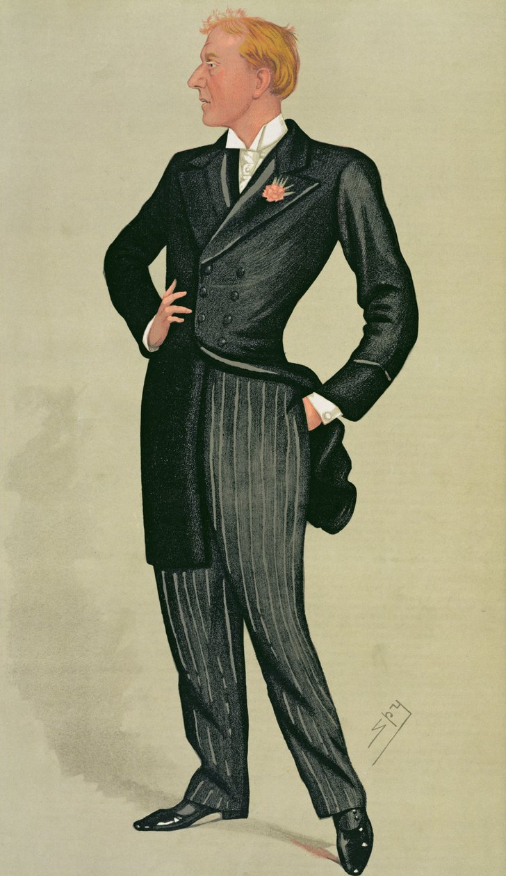 Herbert Beerbohm Tree (1852-1917), „Spy” rajzfilm a Vanity Fairből, 1890. július 12. alkotó: Leslie Matthew Ward