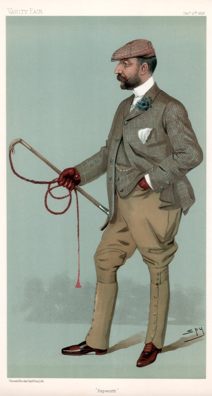 Papworth, Ernest Terah Hooley, brit pénzember, 1896. alkotó: Leslie Matthew Ward