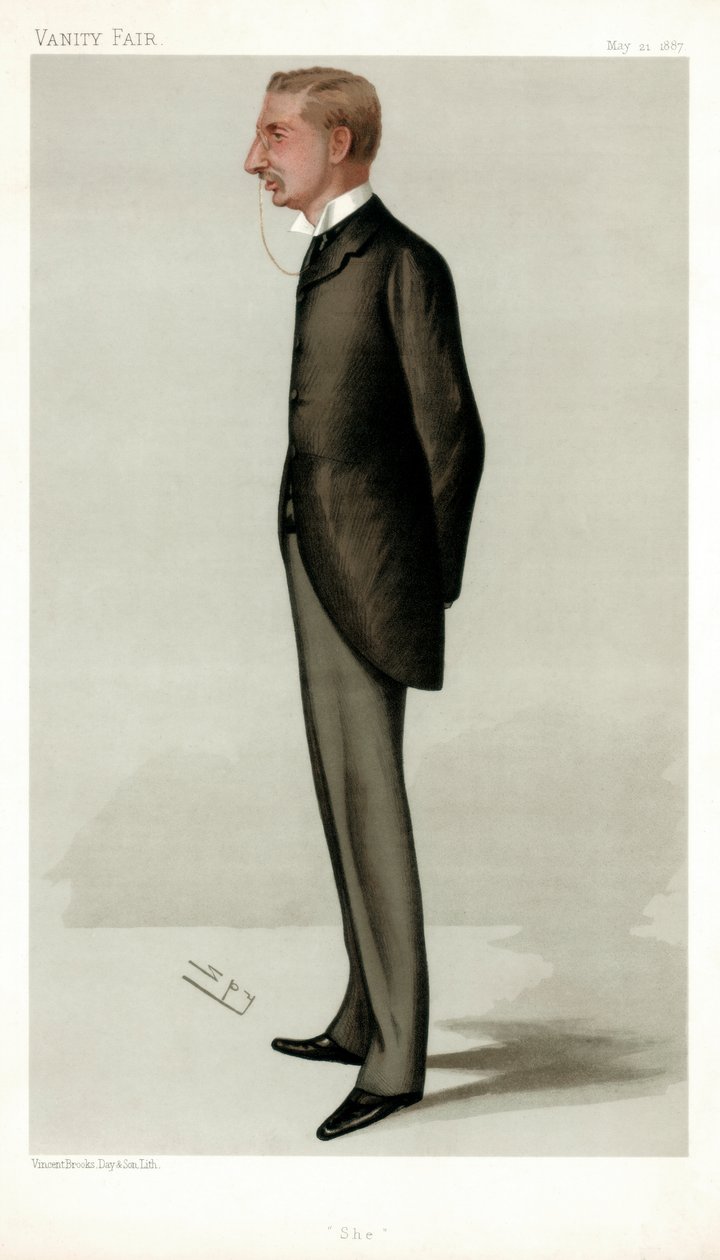 Henry Rider Haggard brit író, 1887. alkotó: Leslie Matthew Ward