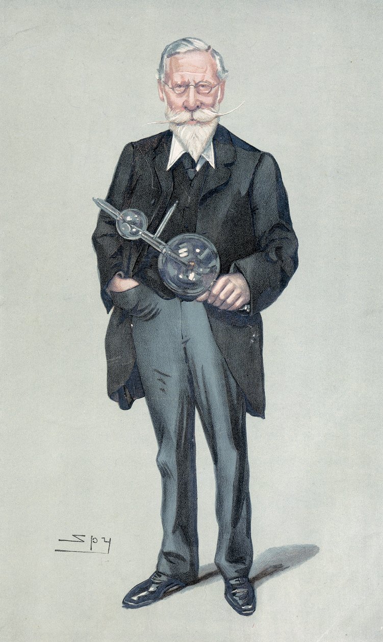 Sir William Crookes, angol fizikus és vegyész, 1900-as évek alkotó: Leslie Matthew Ward