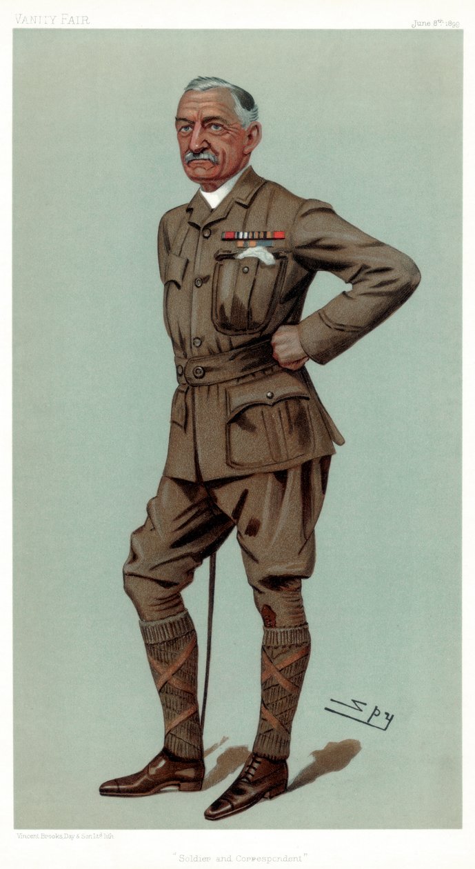 Katona és tudósító, Francis William Rhodes DSO ezredes, 1899. alkotó: Leslie Matthew Ward