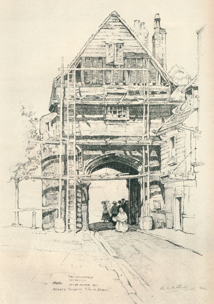 The Gatehouse Rochester, 1925 alkotó: Leslie Matthew Ward