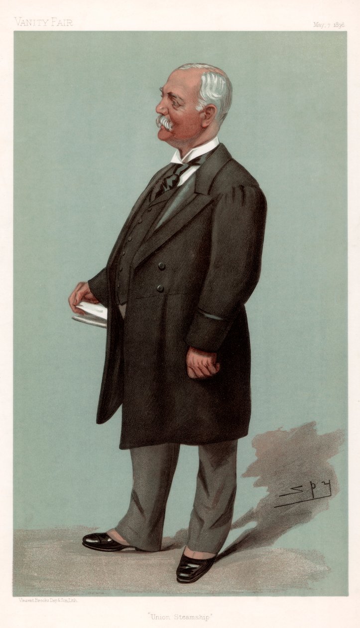 Union Steamship Sir Francis Henry Evans, brit üzletember és politikus, 1896. alkotó: Leslie Matthew Ward