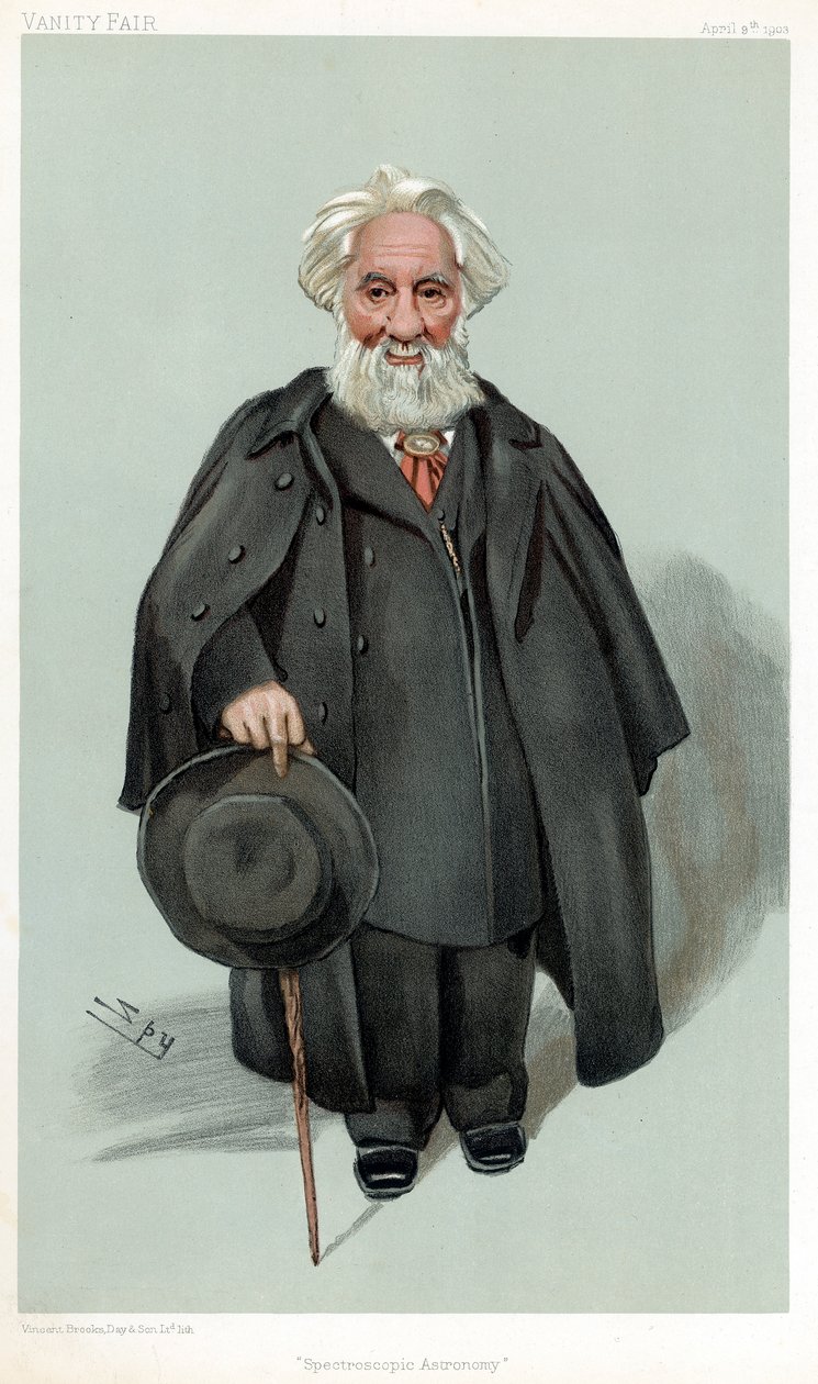 William Huggins brit csillagász és spektroszkópus, 1903 alkotó: Leslie Matthew Ward
