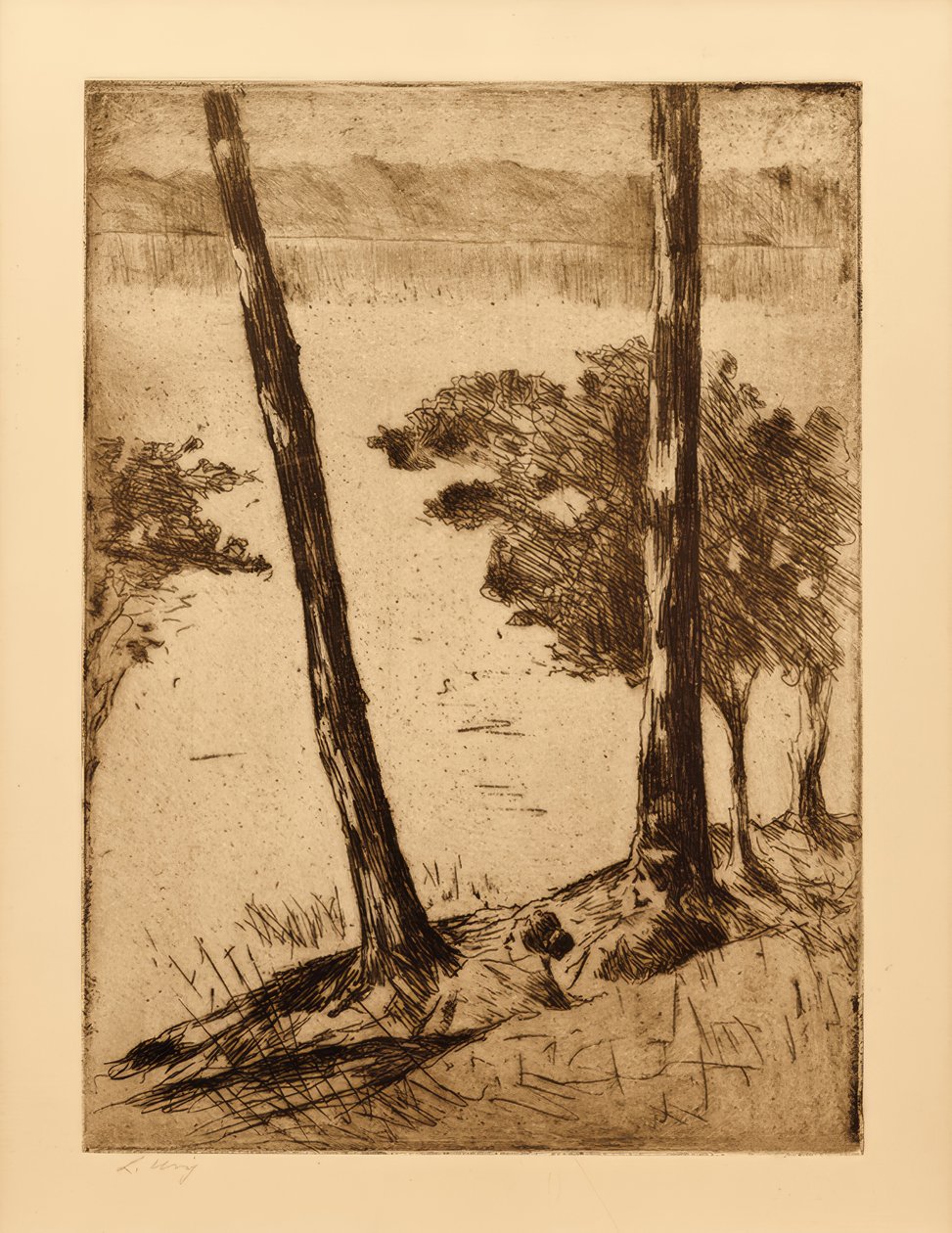 Ülő pár a Havelen alkotó: Lesser Ury