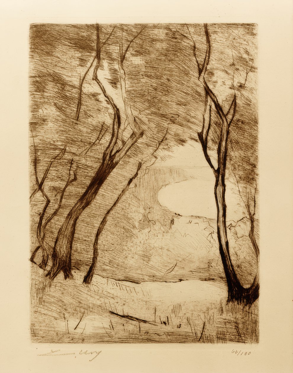 Fák a Grunewaldsee partján alkotó: Lesser Ury