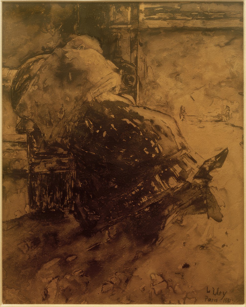 Nő a kandallónál alkotó: Lesser Ury