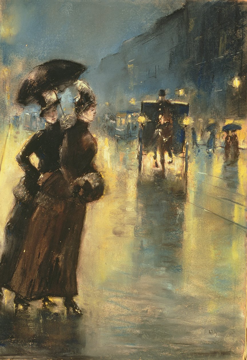 Fények éjjel, 1889 alkotó: Lesser Ury