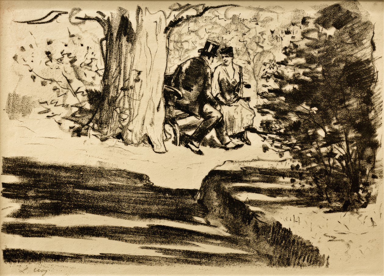 Pár a padon alkotó: Lesser Ury