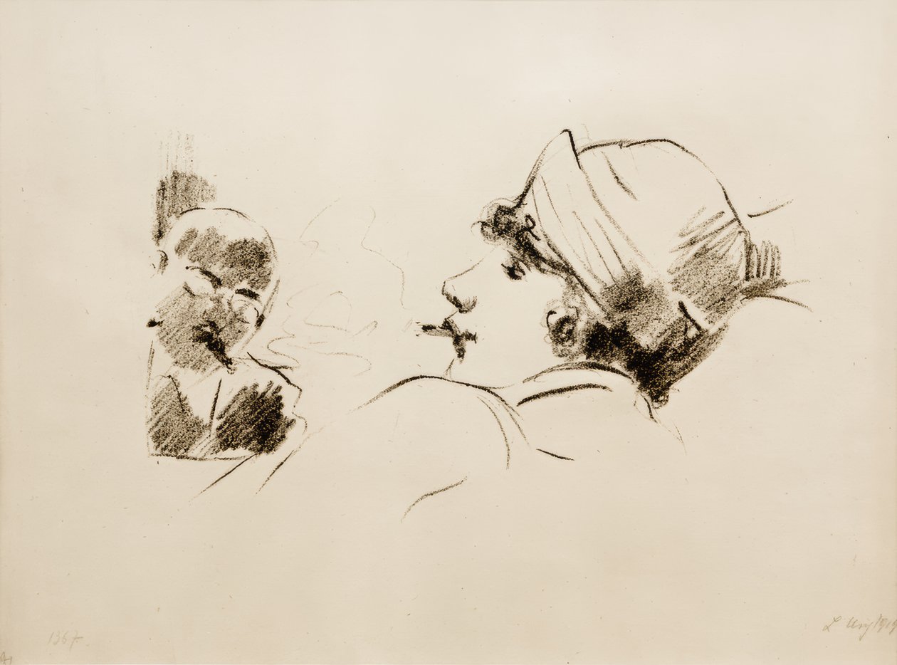 Dohányzó hölgy alkotó: Lesser Ury
